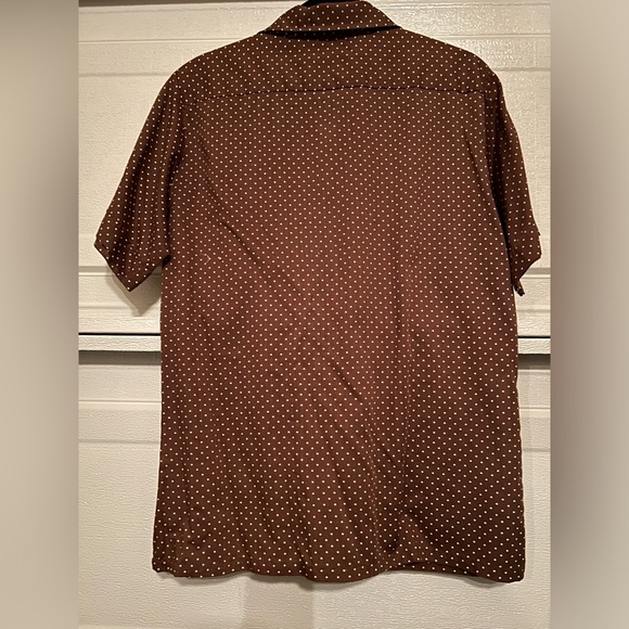 Vintage 70’s Mervyn’s Polka Dot Single Stitch Top M Costal Grandpa Old Money - Picture 15 of 16